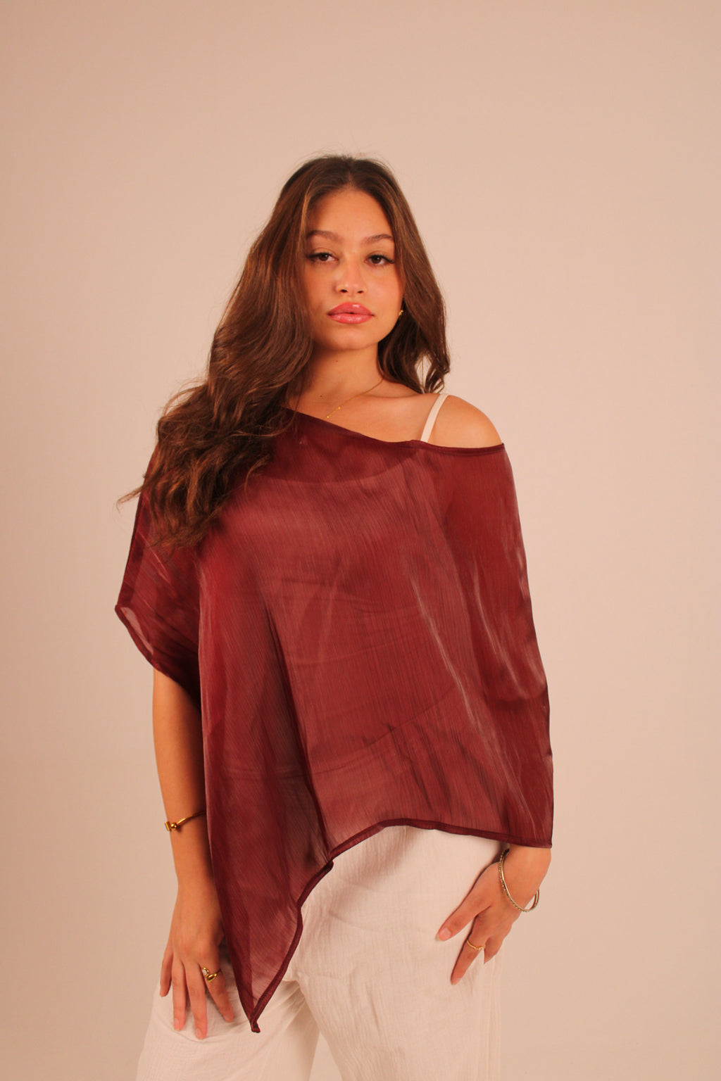 the silk cap - burgundy