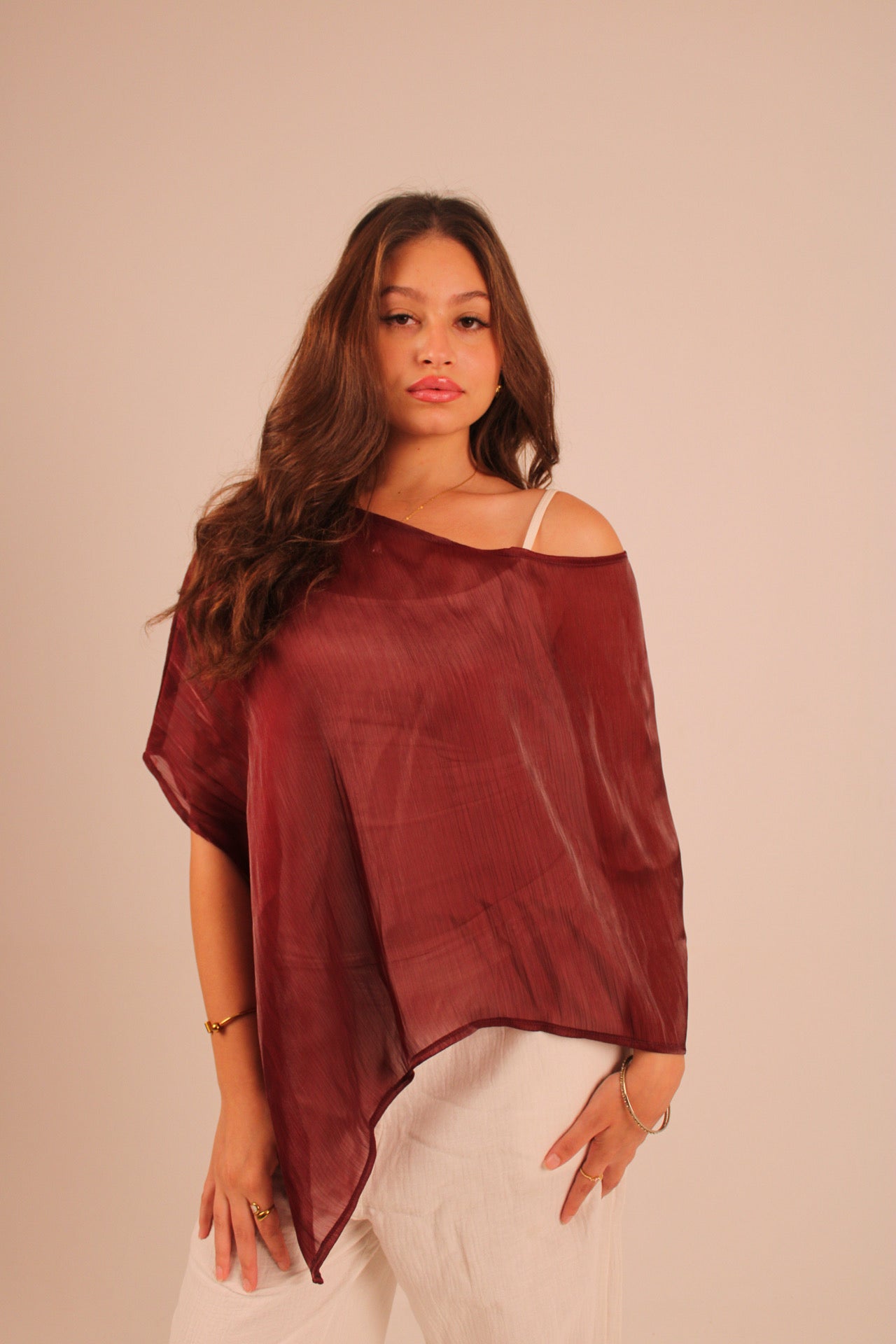 the silk cap - burgundy