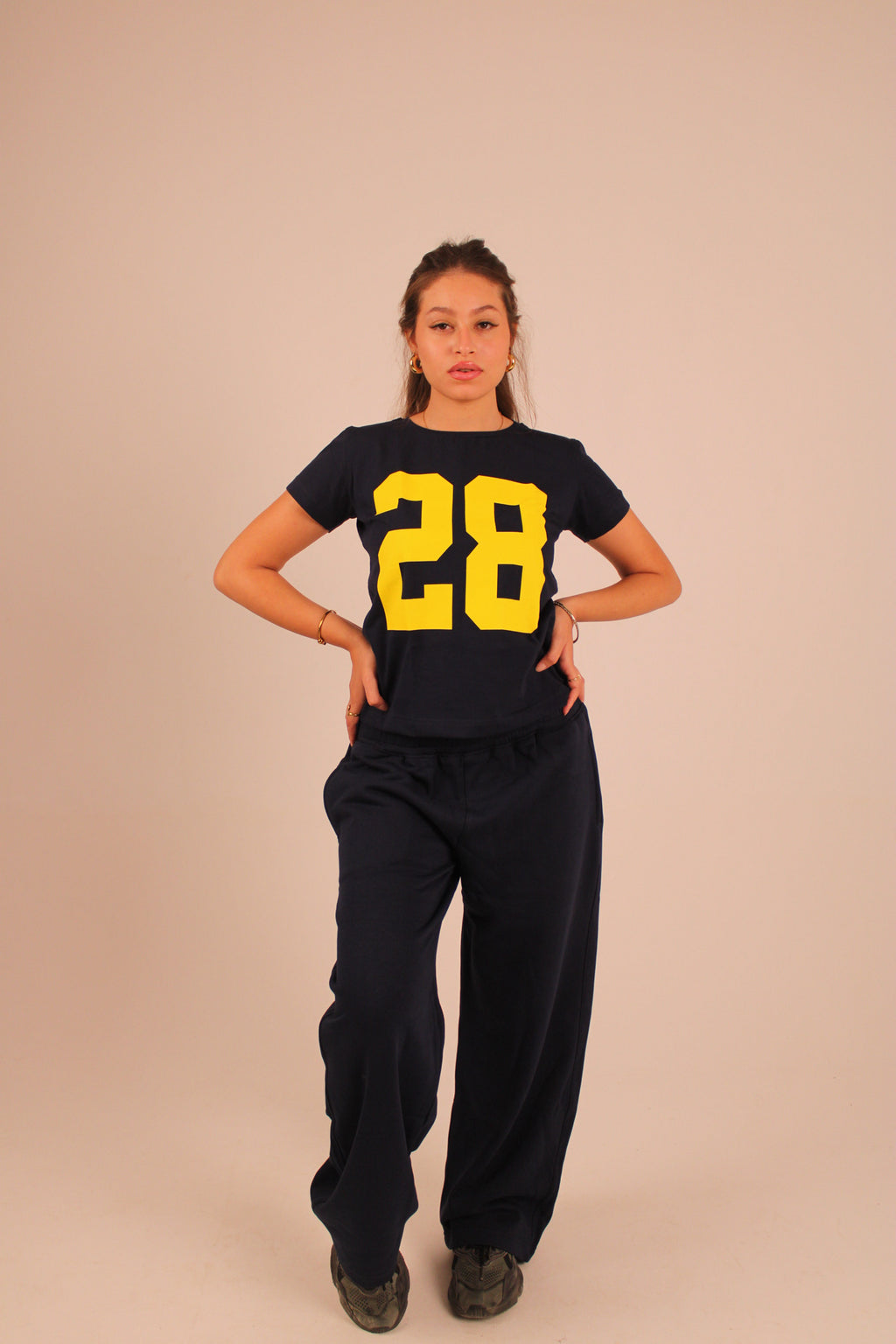 28 Baby Tee - Navy