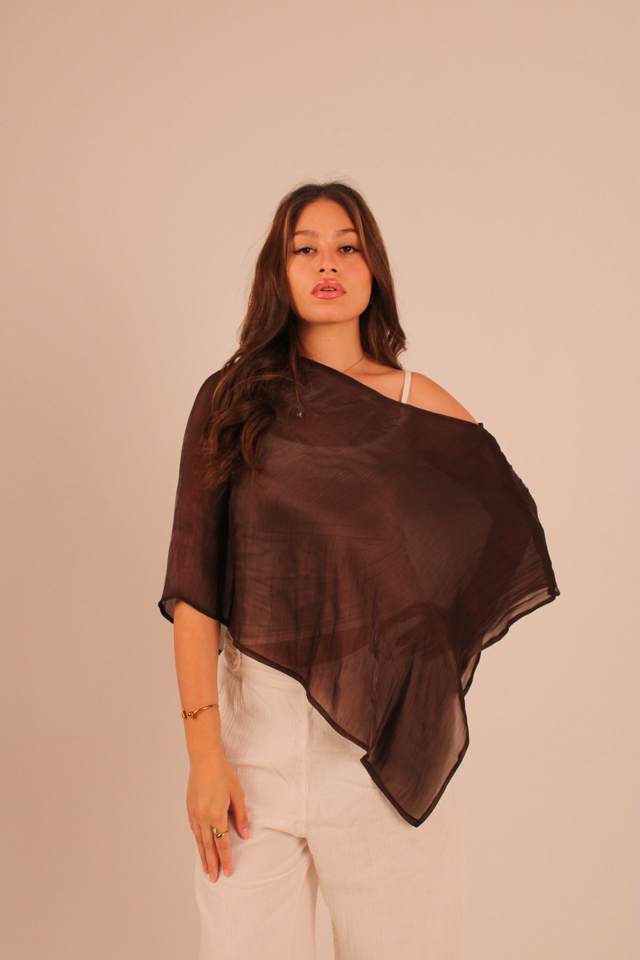 the silk cape - brown