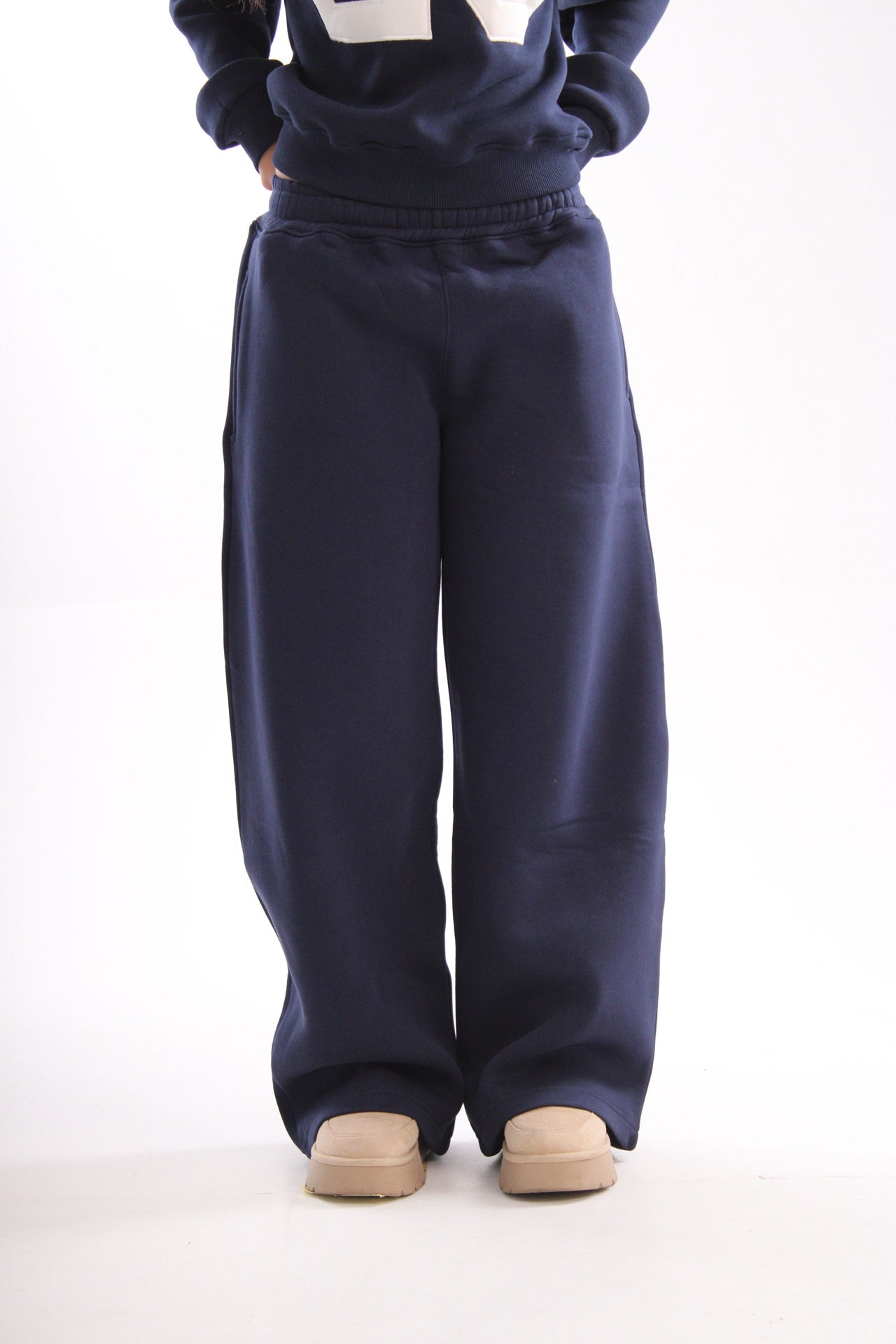 low waist sweatpants - navy
