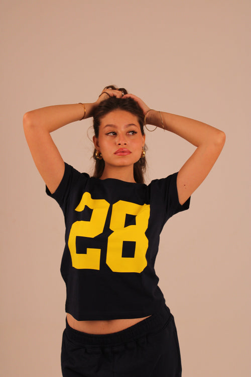 28 Baby Tee - Navy