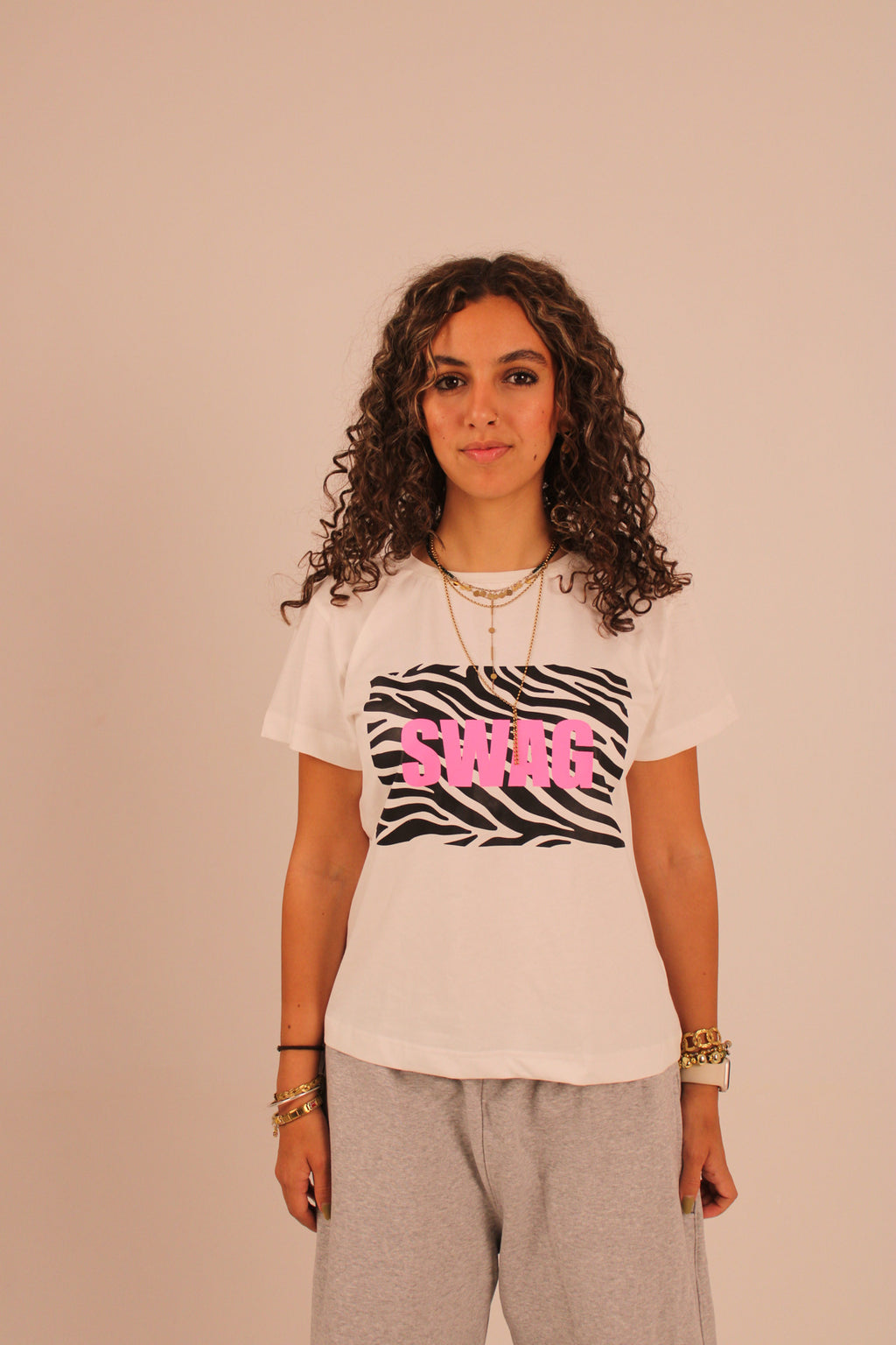 “SWAG” Baby Tee - White