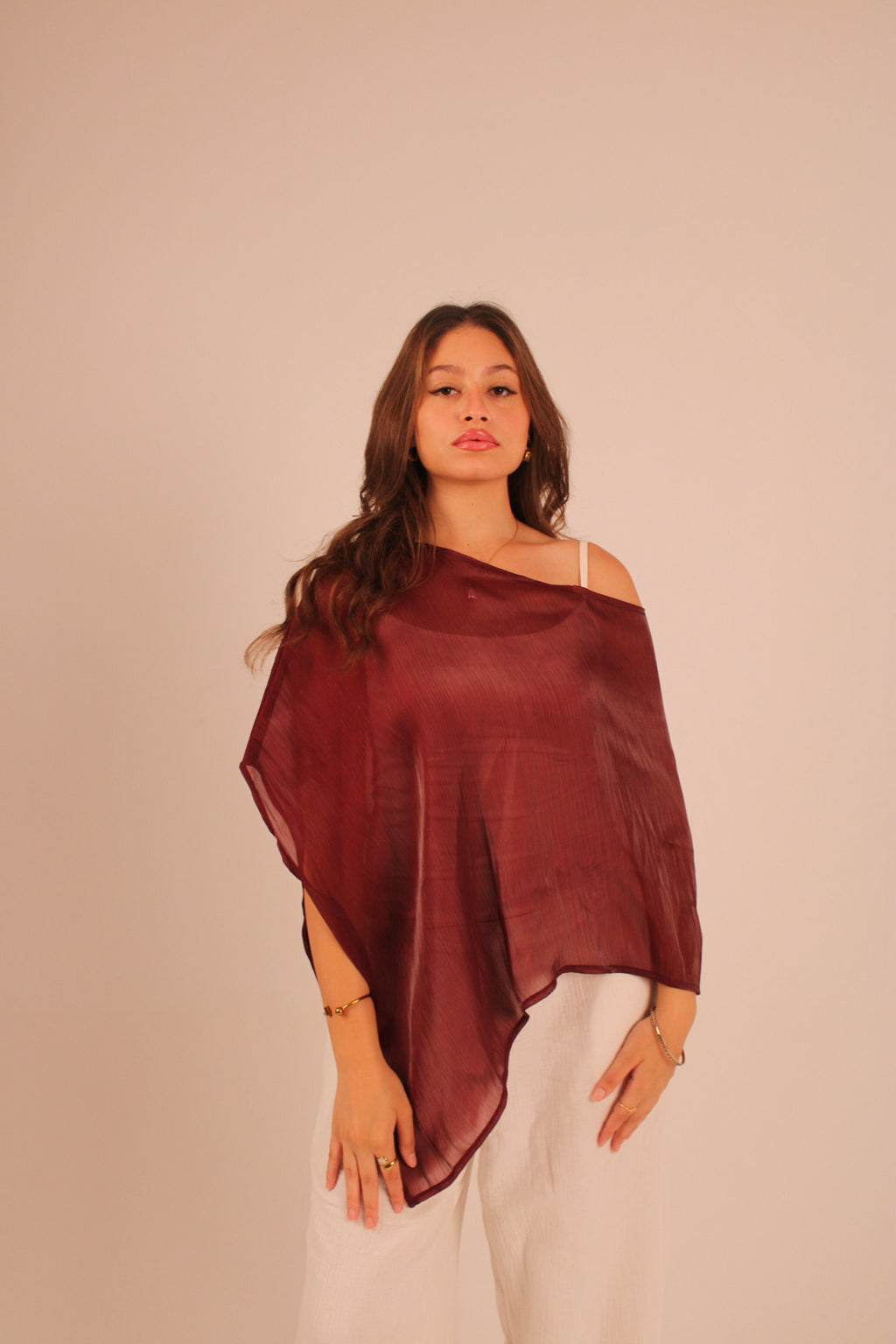 the silk cap - burgundy