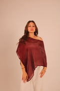 the silk cape - burgundy