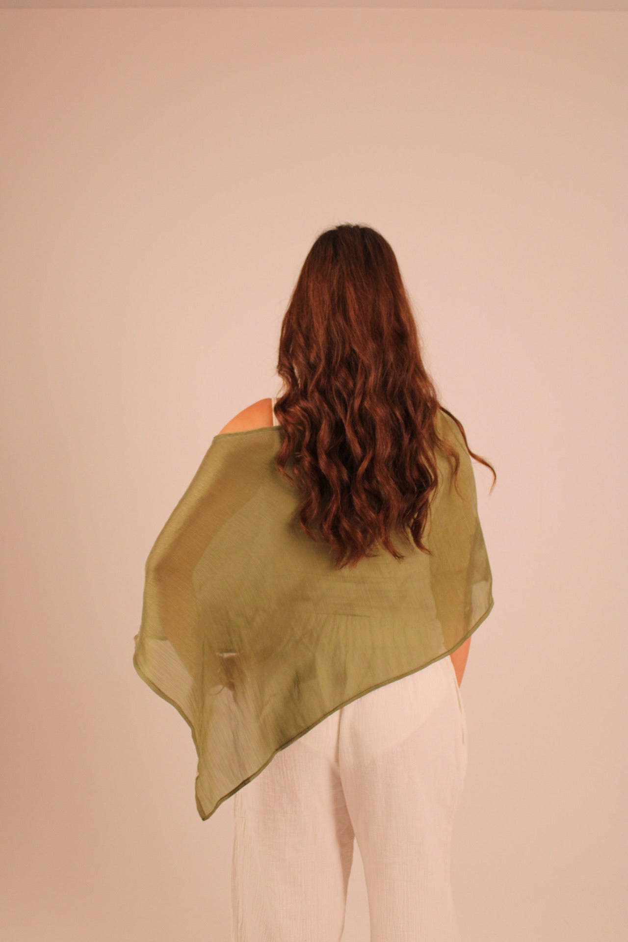 the silk cape - olive