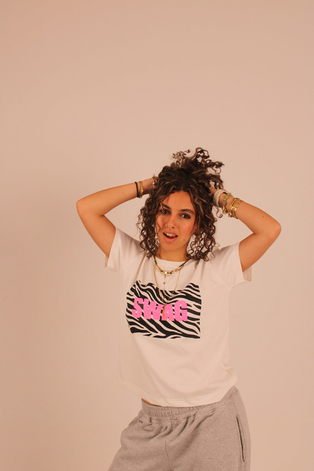 “SWAG” Baby Tee - White