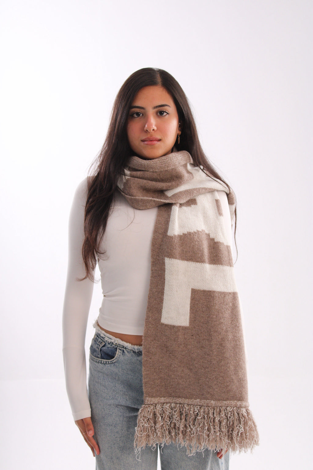 the “it girl” scarf - beige brown