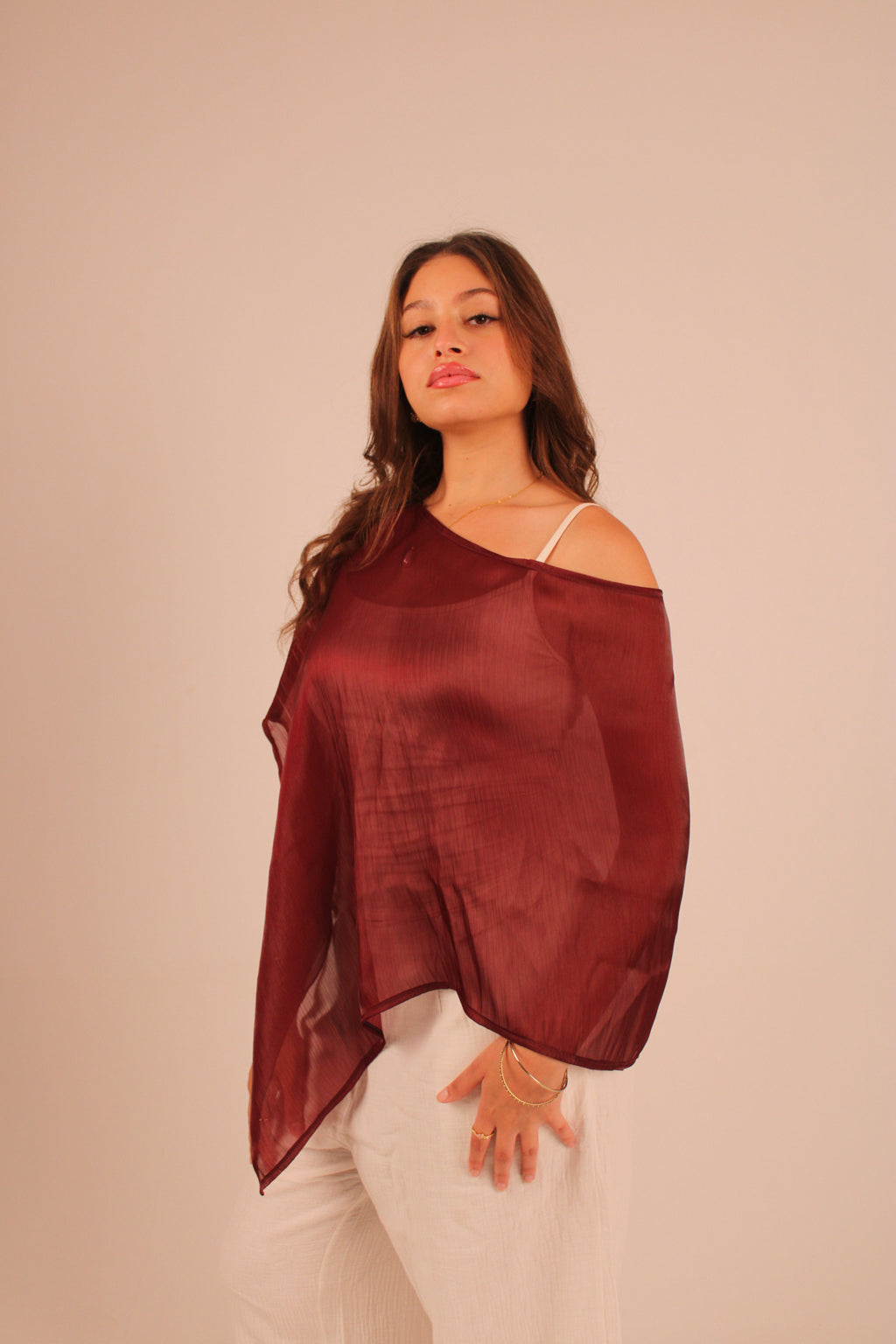 the silk cap - burgundy