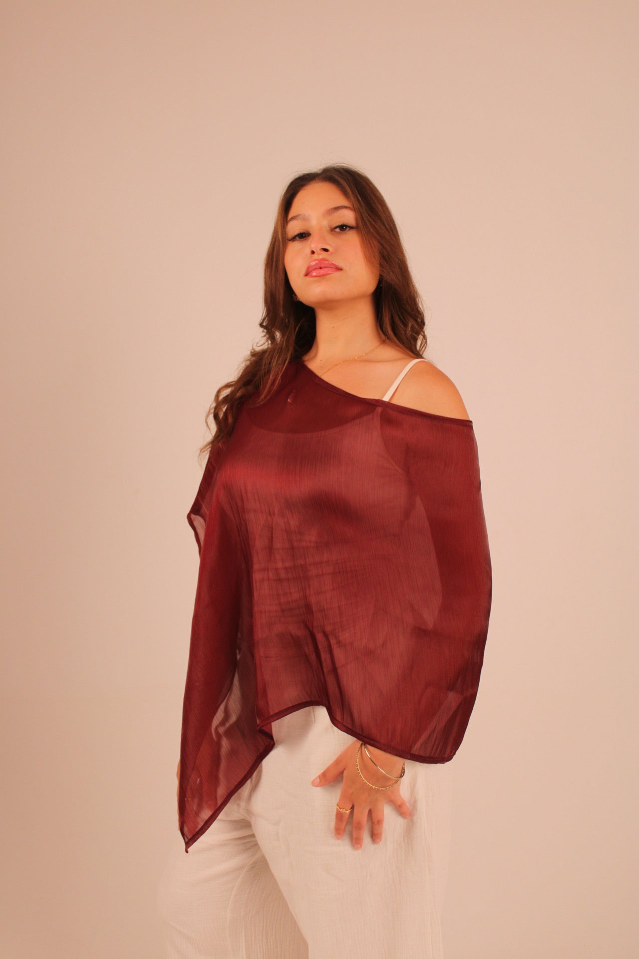 the silk cap - burgundy