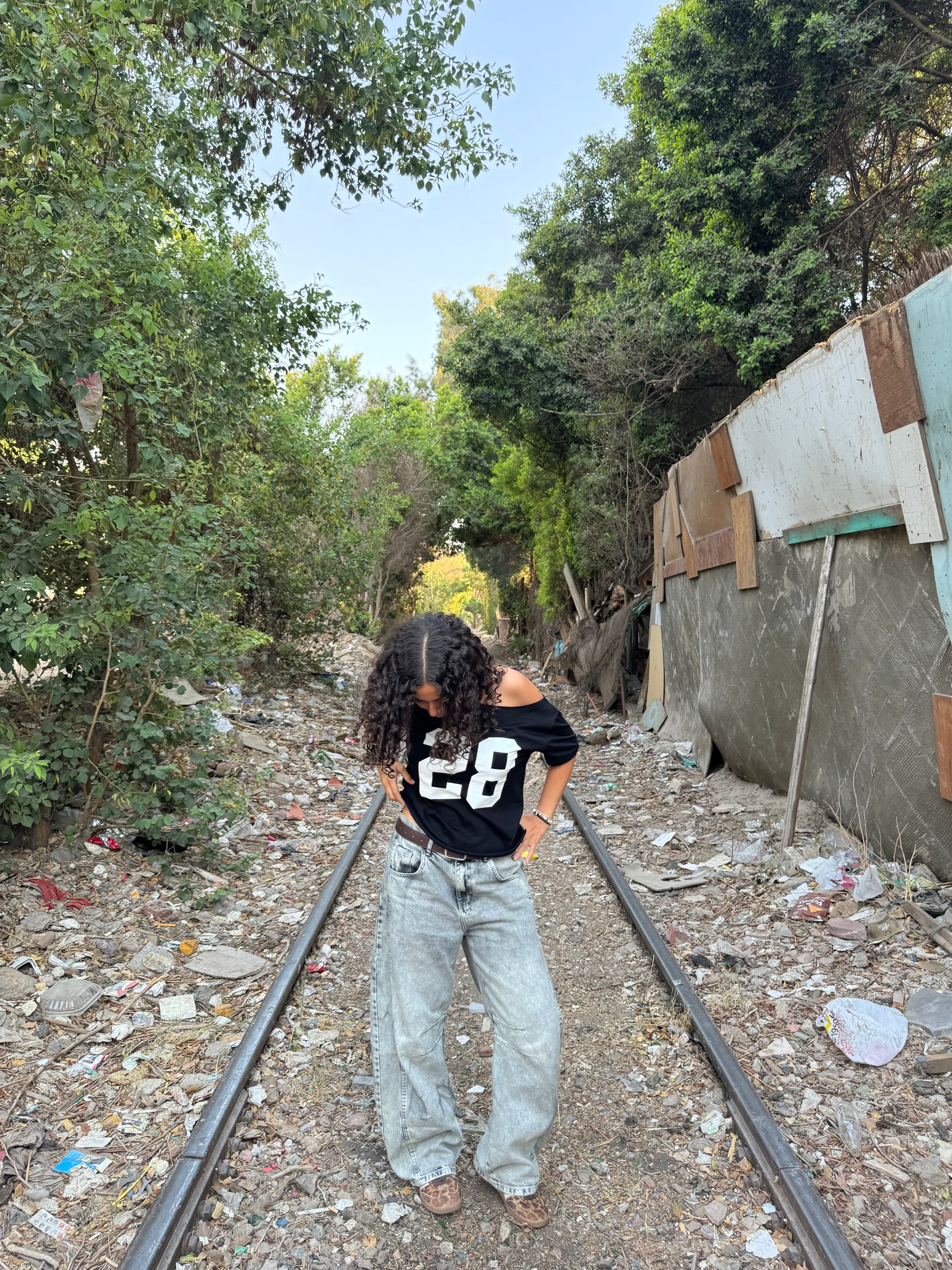 the “28” off-shoulder in black