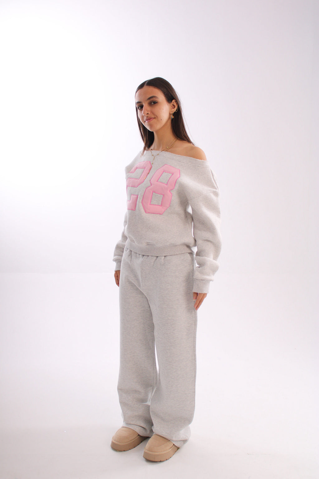 low waist sweatpants - grey