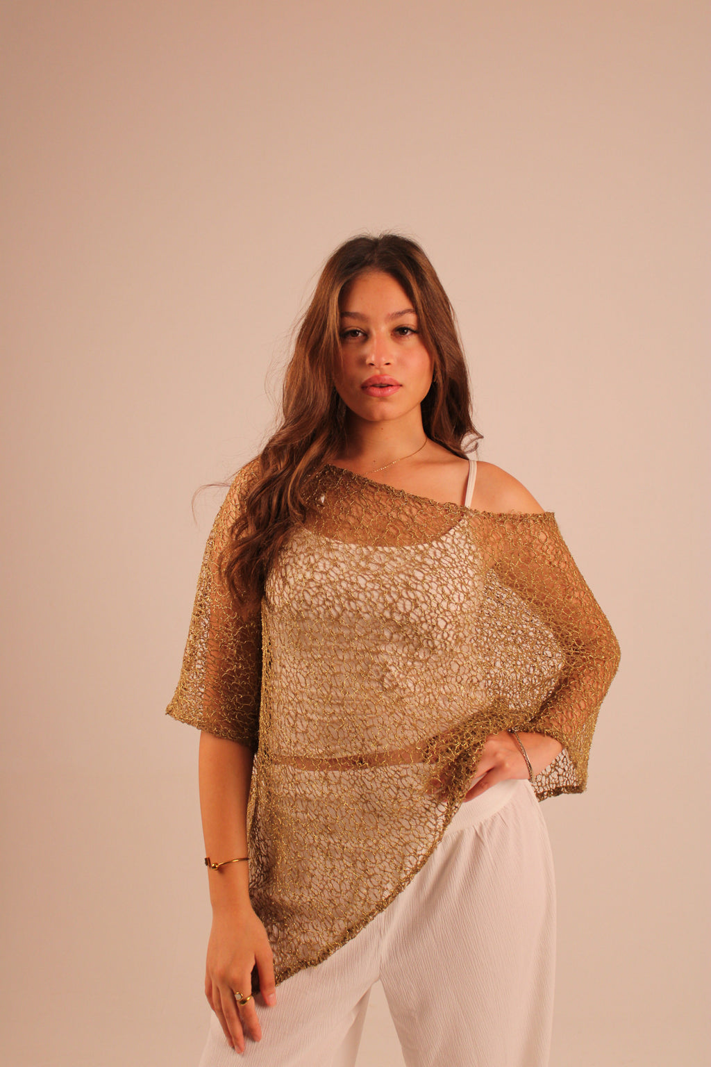 the net cape - beige/gold
