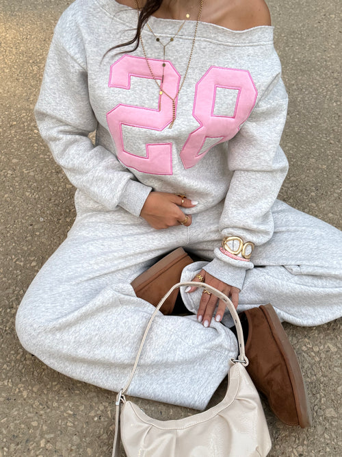 28 off-shoulder sweater - grey