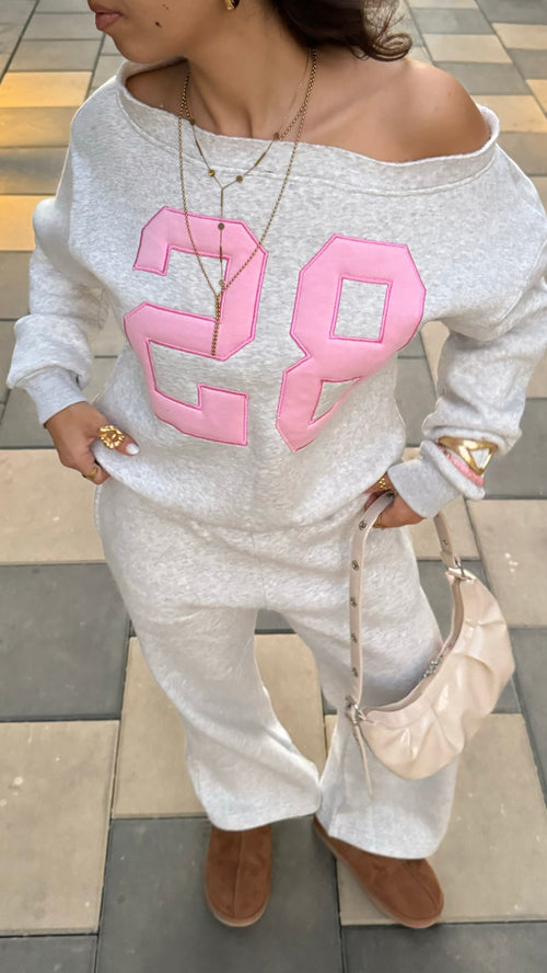 28 off-shoulder sweater - grey