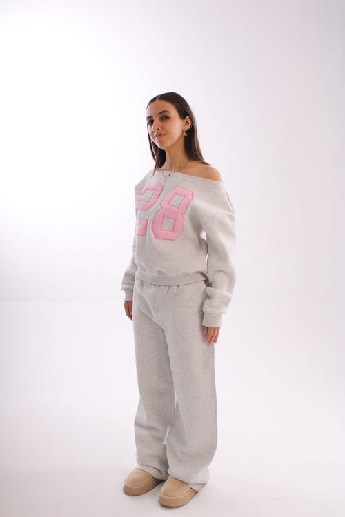 28 off-shoulder sweater - grey