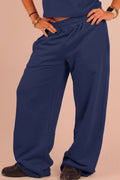 low waist sweatpants - navy