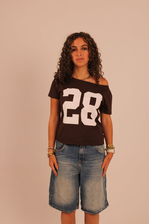 28 off-shoulder - Brown