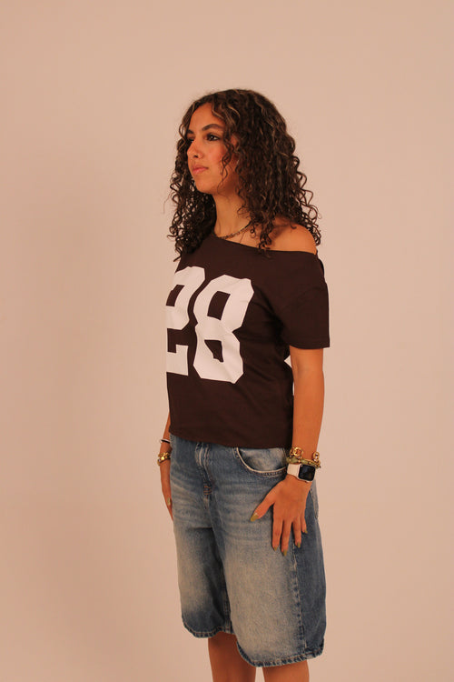 28 off-shoulder - Brown