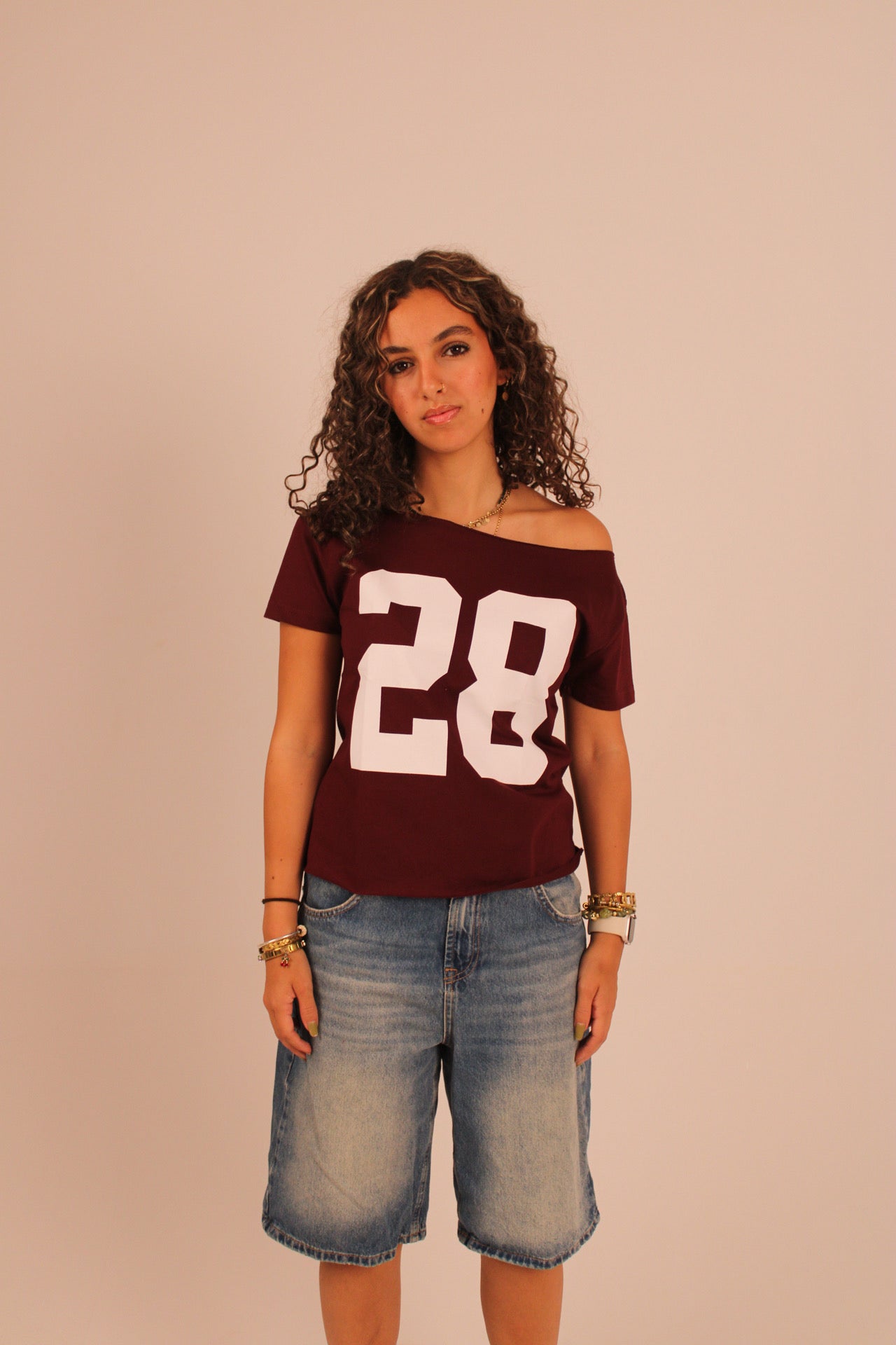 28 Offshoulder - Burgundy