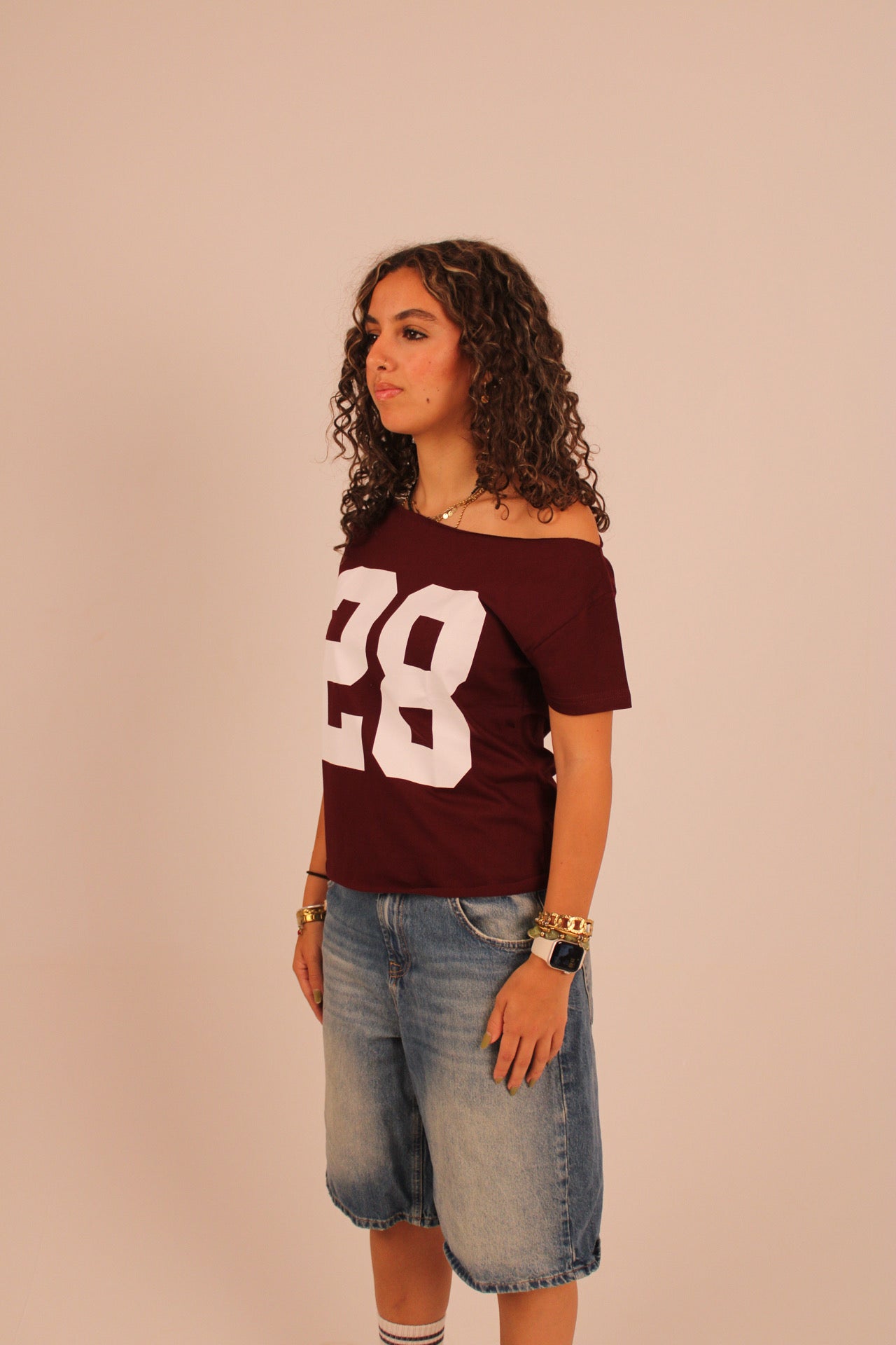28 Offshoulder - Burgundy