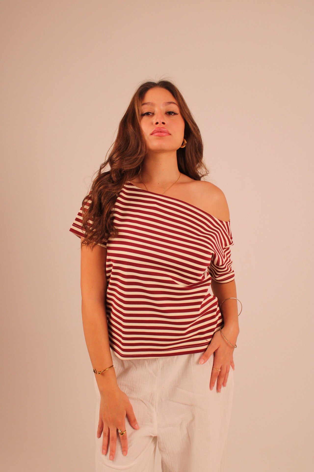 Striped Offshoulder - Pink